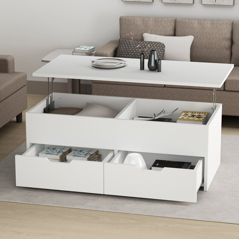 Small table deals with storage underneath