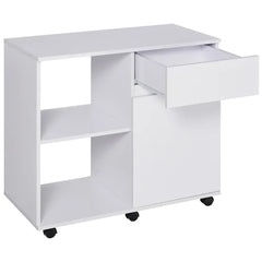 31.5'' Wide 1 Drawer Mobile Lateral Filing Cabinet Open Storage Shelves