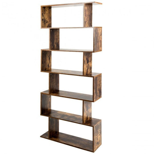 6-Tier S-Shaped Style Storage Bookshelf – Inhomelivings