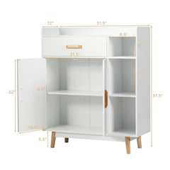 Citrana 37.5'' Tall 1 - Door Accent Cabinet Modern Appearance Adjustable Shelves