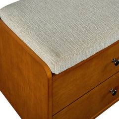 Acorn Domingue Flip Top Mid Century Modern Storage Bench