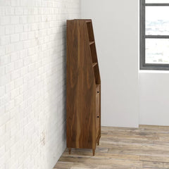 Posner 70.38'' H x 19.63'' W Standard Bookcase Displaying Wood Grain Detailing