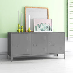 Grey Sherrill 47.2'' Wide Iron Server Comes in a Variety of Bright and Neutral Finishes
