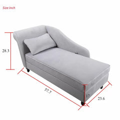 Schaefer Left Rolled Arm Chaise Lounge with Storage Cushion and Backrest are Comfortable